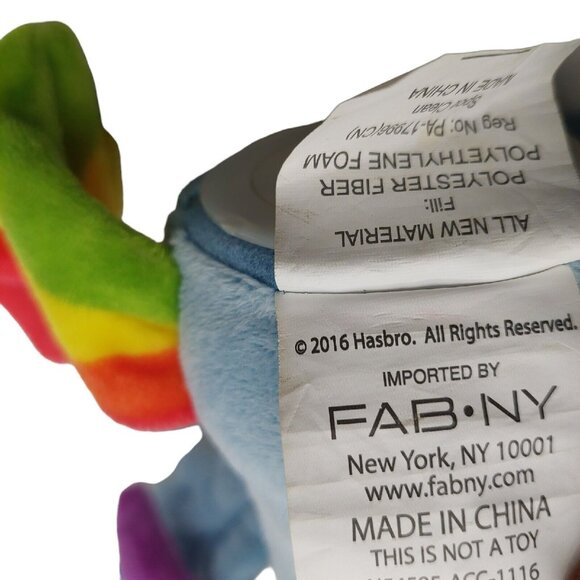 My Little Pony Rainbow Dash Piggy Bank Plush 2016 Blue Rainbow Read - Picture 7 of 8